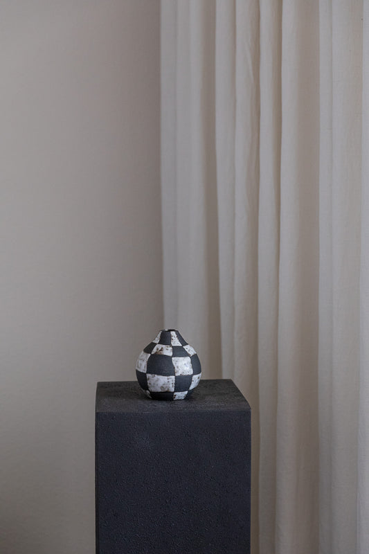 Checkered Bud Vase